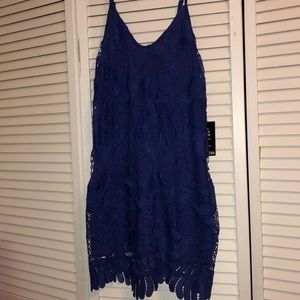 Express floral lace purple dress